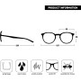 OPULIZE Met Gafas de Lectura 4-Pack Montura Redonda Negra Marrón Gris Resistente a Arañazos Bisagras de Muelle Ordenador Gaming