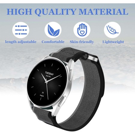 ZUOBNBP Nylon Strap for Sunnto Ambit 3/3 Sport/3 Run Strap, Soft Elastic Braided Nylon Band with Adjustable Breathable Resistant