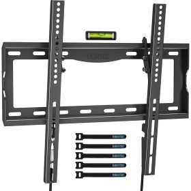 BONTEC Soporte TV Pared para Pantallas de 26-65 Pulgadas TV Planos Curvos LCD/LED/OLED, Inclinable para TV de hasta 55 kg, Máx