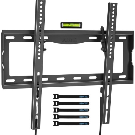 BONTEC Soporte TV Pared para Pantallas de 26-65 Pulgadas TV Planos Curvos LCD/LED/OLED, Inclinable para TV de hasta 55 kg, Máx