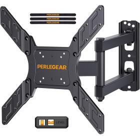 Perlegear Soporte TV de Pared Pantallas de 26-60 Pulgadas, Articulado Inclinable y Giratorio, hasta 45 kg, MAX VESA 400x400mm