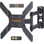 Perlegear Soporte TV de Pared Pantallas de 26-60 Pulgadas, Articulado Inclinable y Giratorio, hasta 45 kg, MAX VESA 400x400mm