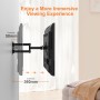 GRIFEMA GB1009-1 Soporte TV Pared para 10-27" Giratorio Inclinable y Extensible, Universal Soporte Monitor Pared, Carga Hasta