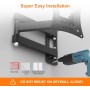 GRIFEMA GB1009-1 Soporte TV Pared para 10-27" Giratorio Inclinable y Extensible, Universal Soporte Monitor Pared, Carga Hasta