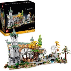 LEGO Icons EL SEÑOR DE LOS Anillos: RIVENDEL - Regalo por el Día del Padre - Maqueta para Construir de la Tierra Media - Gran
