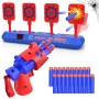 Diana Electrónico con Pistola Juguete, Objetivo de Tiro para Nerf con Restablecimiento Automático, 20 Dardos Juego Infantil,
