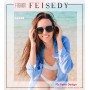 FEISEDY Retro 70s Gafas de Sol Cuadradas Mujer Hombre Vintage Gafas Clásicas con Doble Puente Protección UV400 B2835
