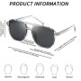 FEISEDY Retro 70s Gafas de Sol Cuadradas Mujer Hombre Vintage Gafas Clásicas con Doble Puente Protección UV400 B2835