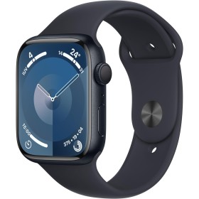 Apple Watch Series 9 [GPS, 45 MM] - Carcasa de Aluminio Medianoche con Banda Deportiva de Caucho Medianoche, M/L