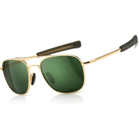 SUNGAIT Gafas de Sol Estilo Militar para Hombre Polarizadas Lentes con Marco de Metal