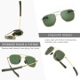 SUNGAIT Gafas de Sol Estilo Militar para Hombre Polarizadas Lentes con Marco de Metal