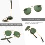 SUNGAIT Gafas de Sol Estilo Militar para Hombre Polarizadas Lentes con Marco de Metal