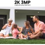 AOQEE Camara Vigilancia WiFi Exterior Solar - 2K Seguridad Camaras Vigilancia Domicilio WiFi sin Cable con Batería, Humana/PIR