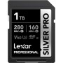 Lexar SILVER PRO Tarjeta SD de 256GB, tarjeta de memoria SD UHS-II, V60, U3, C10, lectura de hasta 280MB/s, escritura de