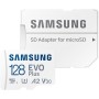 Tarjeta de Memoria Micro SD con Adaptador Samsung EVO Plus 2023 128 GB