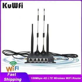 KuWFi-enrutador WiFi inalámbrico 4G LTE, 150Mbps, función de firewall 