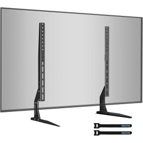 BONTEC Soporte TV Pie Universal Ajustable de 3 Niveles para Pantallas de LCD LED OLED 22"-65", Soporte Pie TV con Capacidad de