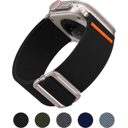 Higgs Correa Compatible con Correa Apple Watch 44mm 46mm 45mm 42mm Ultra/Ultra 2 49mm Hombre Mujer, Pulsera Nylon Deportiva
