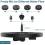AISITIN Fuente Solar Jardin Exterior, Fuente Solar Flotante Bomba con 6 Boquillas para Baño de Pájaros, Estanque Acuario y