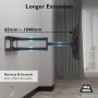 BONTEC Soporte TV Pared con Brazo Articulado Extralargo de 1040mm para Pantallas de 32-75" de Planos/Curvos LCD/LED/OLED, hasta
