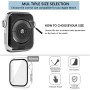 [2 Piezas] Transparente Fundas Apple Watch Serie 6 / SE/Series 5 / Serie 4 40mm con Protector de Pantalla Cristal Templado,HD