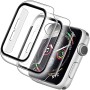 [2 Piezas] Transparente Fundas Apple Watch Serie 6 / SE/Series 5 / Serie 4 40mm con Protector de Pantalla Cristal Templado,HD