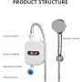 GjnjfdF Calentador de Ducha Eléctrico, Calentador de Agua Termostático, Calentador de Agua InstantáNeo Ducha 220V Grifo de BañO