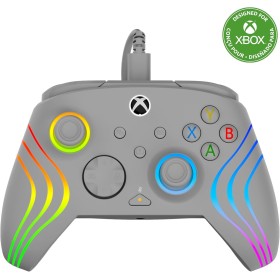 Turtle Beach Afterglow Wave Mando Gris con Cable RGB - con Licencia para Xbox Series XS, Xbox One y Windows - Botones