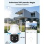 ieGeek 3MP Camara Vigilancia WiFi Exterior Solar con Bateria Sin Cables, Camara Vigilancia Exterior Solar Visión Nocturna Color,