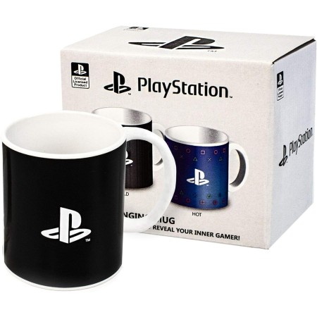 Playstation Taza para juegos con cambio calor 11 oz para niños y adult Un tamaño