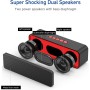 Sonkir Altavoz Bluetooth portátil, Altavoz inalámbrico Bluetooth 5.0 con Graves estéreo 3D Hi-Fi, batería incorporada de 1500