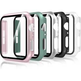 Bigqin [5 Piezas] Protector de Pantalla Compatible con Apple Watch Series 6/5/4/SE 40mm, con Vidrio Templado, Cubierta Completa,