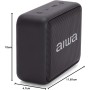 Aiwa BS-200BK: Altavoz Inalámbrico Portátil Bluetooth, True Wireless Stereo, Impermeable, Color Negro