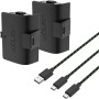 Venom Paquete doble de baterías recargables de alta capacidad de 1100 mAh, color negro (Xbox Series X y S/Xbox One)