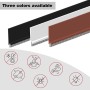 Burlete para puertas de 100 cm, autoadhesivo, burlete para puerta con cepillo, burlete autoadhesivo para puertas (blanco)