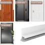 Burlete para puertas de 100 cm, autoadhesivo, burlete para puerta con cepillo, burlete autoadhesivo para puertas (blanco)