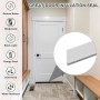 Burlete para puertas de 100 cm, autoadhesivo, burlete para puerta con cepillo, burlete autoadhesivo para puertas (blanco)