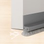 Burlete para puertas de 100 cm, autoadhesivo, burlete para puerta con cepillo, burlete autoadhesivo para puertas (blanco)