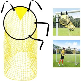 YOUNLEN Portería de Fútbol Plegable con Red, Equipo de Entrenamiento y Práctica de Tiro (Amarillo)