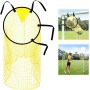 YOUNLEN Portería de Fútbol Plegable con Red, Equipo de Entrenamiento y Práctica de Tiro (Amarillo)