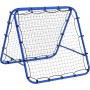 HOMCOM Red de Rebote Plegable para Entrenamiento Rebotador de Deportes Ajustable de 5 Niveles en Ángulo con Tubo de Acero para