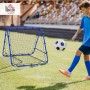 HOMCOM Red de Rebote Plegable para Entrenamiento Rebotador de Deportes Ajustable de 5 Niveles en Ángulo con Tubo de Acero para