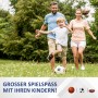 HOMCOM Red de Rebote Plegable para Entrenamiento Rebotador de Deportes Ajustable de 5 Niveles en Ángulo con Tubo de Acero para