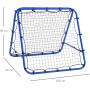 HOMCOM Red de Rebote Plegable para Entrenamiento Rebotador de Deportes Ajustable de 5 Niveles en Ángulo con Tubo de Acero para