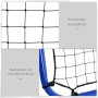HOMCOM Red de Rebote Plegable para Entrenamiento Rebotador de Deportes Ajustable de 5 Niveles en Ángulo con Tubo de Acero para