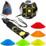 LBING Fútbol Trainer Cinturón de Entrenamiento de fútbol con 10 Conos De Entrenamiento para Pelota Fútbol,Voleibol y