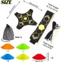 LBING Fútbol Trainer Cinturón de Entrenamiento de fútbol con 10 Conos De Entrenamiento para Pelota Fútbol,Voleibol y