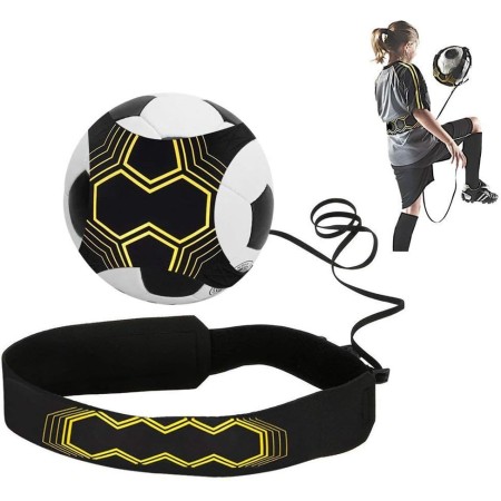 ONEVER Cinturón de Entrenamiento de Fútbol - Kick Throw Trainer Solo Practice para Niños - Pelotas de Tamaño 3 4 5 - Voleibol