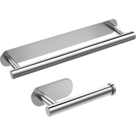 AIKER Toalleros De Baño Sin Taladro,Portarrollos Papel Higienico Acero Inoxidable SUS304 Accesorios Baño,Engrosado Y Audaz,No