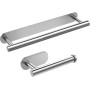 AIKER Toalleros De Baño Sin Taladro,Portarrollos Papel Higienico Acero Inoxidable SUS304 Accesorios Baño,Engrosado Y Audaz,No